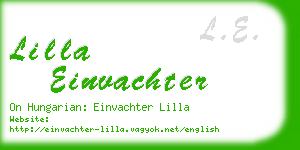 lilla einvachter business card
